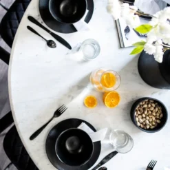 Ronde Eettafel Marmer 8 Ronde Eettafel Marmer -VTwonen Verkoopwinkel eleonora marmer ronde eettafel wit marmer 2