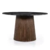 Ronde Eettafel Marmer En Mangohout