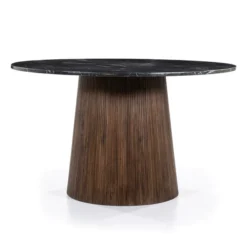 Ronde Eettafel Marmer En Mangohout