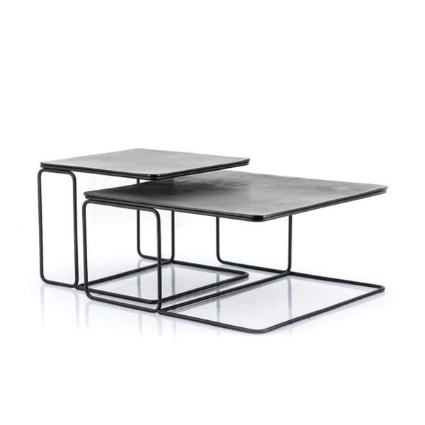 Metalen Salontafel Set Van 2 1 Metalen Salontafel Set Van 2