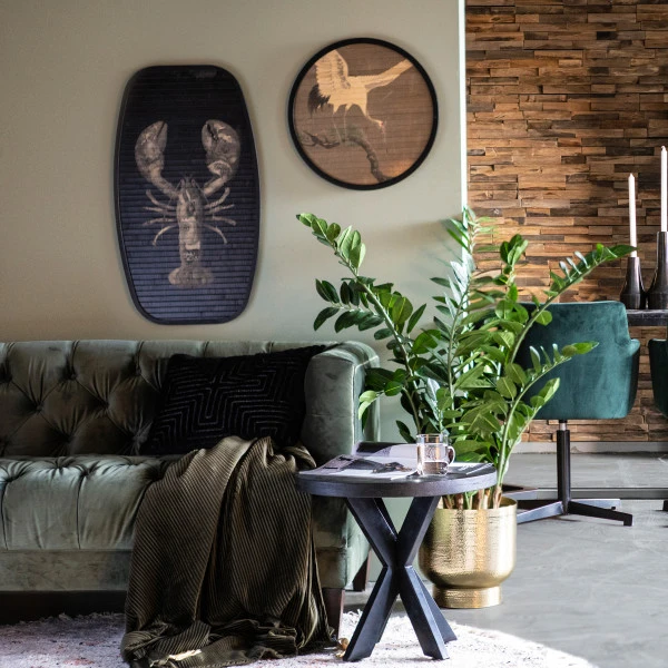 Ronde Salontafel Zwart Hout 3 Ronde Salontafel Zwart Hout - Afbeelding 3