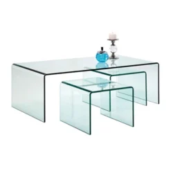Glazen Salontafel Set 3-delig