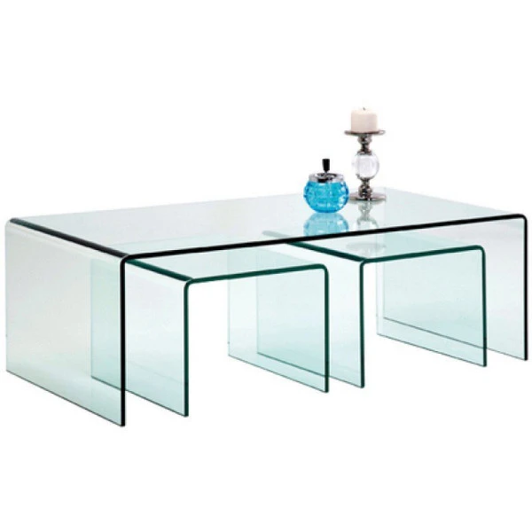 Glazen Salontafel Set 3-delig 2 Glazen Salontafel Set 3-delig - Afbeelding 2