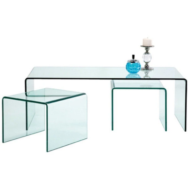 Glazen Salontafel Set 3-delig 3 Glazen Salontafel Set 3-delig - Afbeelding 3