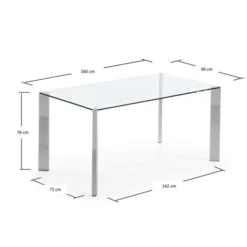 Eettafel Glas Met Chroom 7 Eettafel Glas Met Chroom -VTwonen Verkoopwinkel glazen tafel laforma corner 02 800x800 1