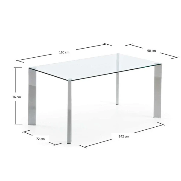 Eettafel Glas Met Chroom 4 Eettafel Glas Met Chroom - Afbeelding 4