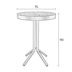 Hoge Ronde Bartafel -VTwonen Verkoopwinkel hoge ronde bartafel maze lumz home 08