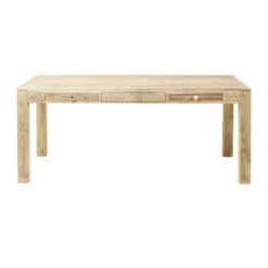 Houten Eettafel 6 Houten Eettafel -VTwonen Verkoopwinkel houten eettafel 180x90cm kare design puro 01 1