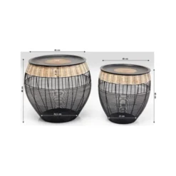 Afrikaanse Salontafel Set 19 Afrikaanse Salontafel Set -VTwonen Verkoopwinkel kare design african drums afrikaanse salontafelset 07