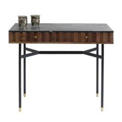 Sidetable Van Acacia En Marmer