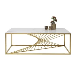 Salontafel Messing En Marmer -VTwonen Verkoopwinkel kare design art marble salontafel messing en marmer 03