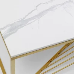 Salontafel Messing En Marmer -VTwonen Verkoopwinkel kare design art marble salontafel messing en marmer 13