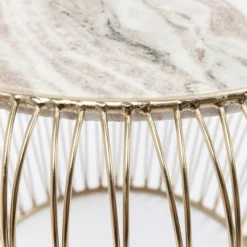 Gouden Bijzettafel Met Marmer -VTwonen Verkoopwinkel kare design beam grey gouden bijzettafel met marmer 05