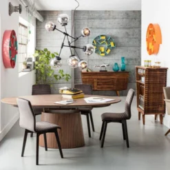 Walnoot Eetttafel Ovaal Uitschuifbaar 7 Walnoot Eetttafel Ovaal Uitschuifbaar -VTwonen Verkoopwinkel kare design benvenuto verstelbare ronde eettafel 03