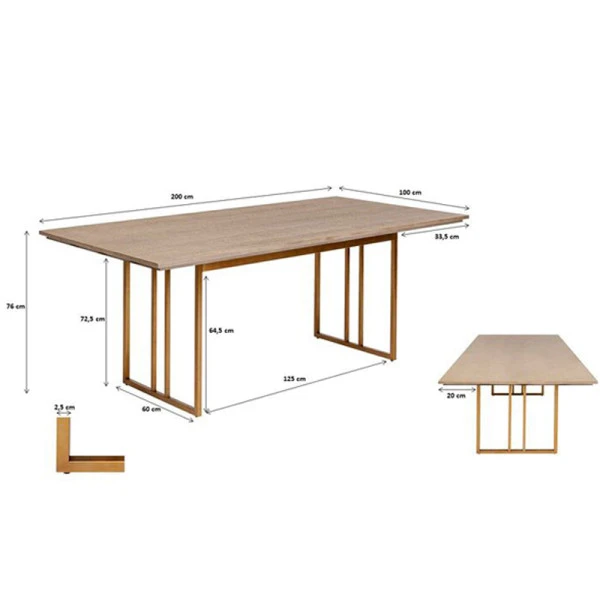 Design Eettafel Hout Met Koper 10 Design Eettafel Hout Met Koper - Afbeelding 10
