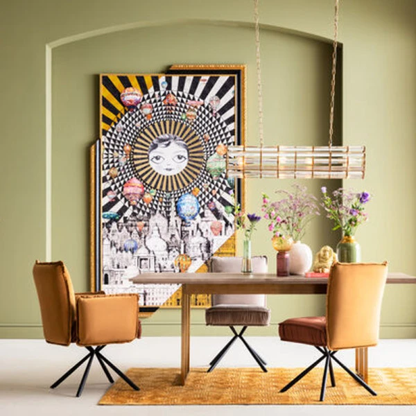 Design Eettafel Hout Met Koper 4 Design Eettafel Hout Met Koper - Afbeelding 4