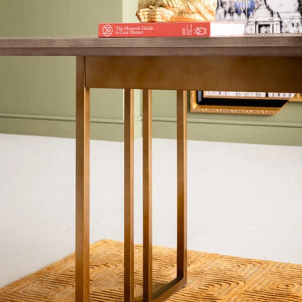 Design Eettafel Hout Met Koper 5 Design Eettafel Hout Met Koper - Afbeelding 5