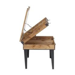 Tafeltje Met Vitrine -VTwonen Verkoopwinkel kare design collector tafeltje met vitrine naturel 06 1