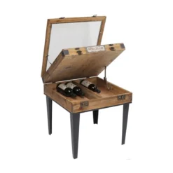 Tafeltje Met Vitrine -VTwonen Verkoopwinkel kare design collector tafeltje met vitrine naturel 08 1