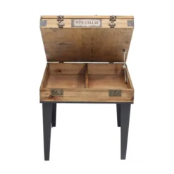 Tafeltje Met Vitrine -VTwonen Verkoopwinkel kare design collector tafeltje met vitrine naturel 09 1