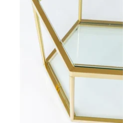 Zeshoekige Bijzettafel Goud -VTwonen Verkoopwinkel kare design comb gold zeshoekige bijzettafel goud 02