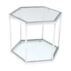 Zeshoekige Bijzettafel Zilver