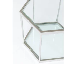 Zeshoekige Bijzettafel Zilver -VTwonen Verkoopwinkel kare design comb silver zeshoekige bijzettafel zilver 06