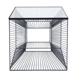 Vierkante Bijzettafel Staaldraad