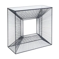 Zwarte Sidetable Staaldraad