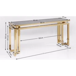 Hoekige Console 7 Hoekige Console -VTwonen Verkoopwinkel kare design gold rush vintage hoekige eettafel 04