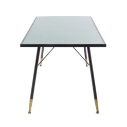 Zwarte Eettafel Met Ribbelglas 8 Zwarte Eettafel Met Ribbelglas -VTwonen Verkoopwinkel kare design gomera zwarte eettafel met ribbelglas 03