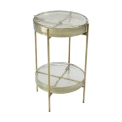 Glazen Bijzettafel Rond -VTwonen Verkoopwinkel kare design ice double glazen bijzettafel rond 01