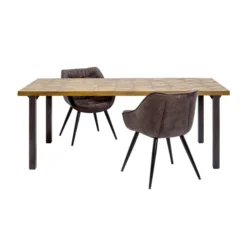 Mozaiek Eettafel Hout -VTwonen Verkoopwinkel kare design illusion gold mozaiek eettafel hout 83828 001