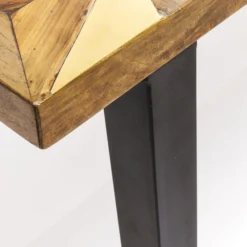 Mozaiek Eettafel Hout -VTwonen Verkoopwinkel kare design illusion gold mozaiek eettafel hout 83828 004