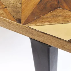 Mozaiek Eettafel Hout -VTwonen Verkoopwinkel kare design illusion gold mozaiek eettafel hout 83828 005