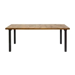 Mozaiek Eettafel Hout -VTwonen Verkoopwinkel kare design illusion gold mozaiek eettafel hout 83828 006