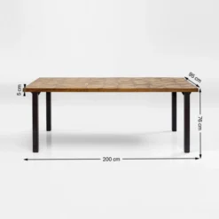 Mozaiek Eettafel Hout -VTwonen Verkoopwinkel kare design illusion gold mozaiek eettafel hout 83828 010