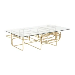 Design Salontafel Goud En Glas