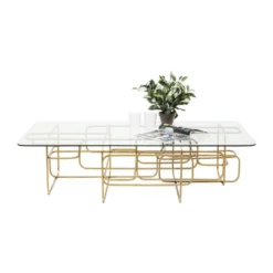 Design Salontafel Goud En Glas -VTwonen Verkoopwinkel kare design meander authentieke salontafel goud 03