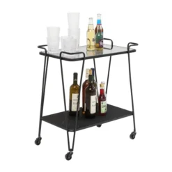 Metalen Trolley -VTwonen Verkoopwinkel kare design mesh metalen trolley 83673 005