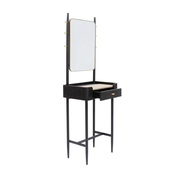 Zwarte Design Kaptafel Met Spiegel 4 Zwarte Design Kaptafel Met Spiegel - Afbeelding 4