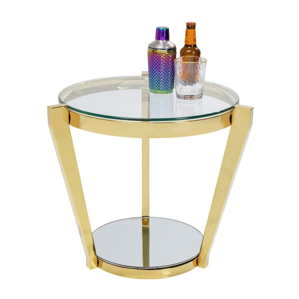 Gouden Bijzettafel Glas 5 Gouden Bijzettafel Glas - Afbeelding 5