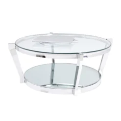 Zilveren Salontafel Rond -VTwonen Verkoopwinkel kare design monocolo silver zilveren salontafel rond 02