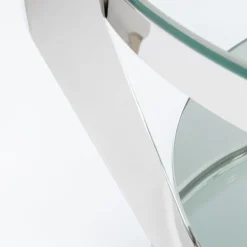 Zilveren Salontafel Rond -VTwonen Verkoopwinkel kare design monocolo silver zilveren salontafel rond 06