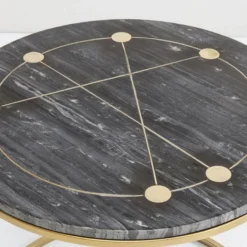 Bijzettafelset Messing Marmer -VTwonen Verkoopwinkel kare design mystic bijzettafelset messing marmer 83447 002