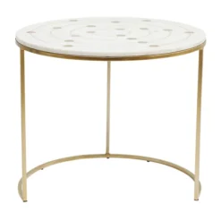 Bijzettafelset Messing Marmer -VTwonen Verkoopwinkel kare design mystic bijzettafelset messing marmer 83447 010