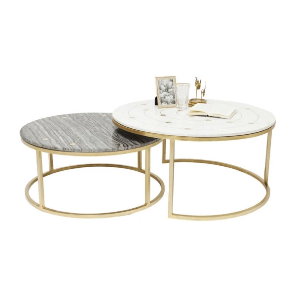 Design Salontafelset Rond Marmer 1 Design Salontafelset Rond Marmer