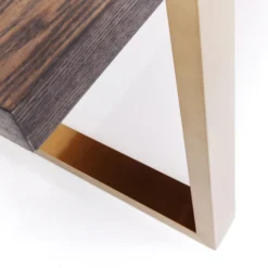 Eettafel Donker Hout Met Goud -VTwonen Verkoopwinkel kare design osaka eettafel hout messing poten 83879 002