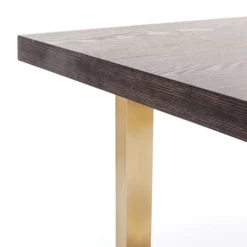 Eettafel Donker Hout Met Goud -VTwonen Verkoopwinkel kare design osaka eettafel hout messing poten 83879 003