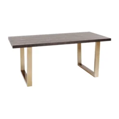 Eettafel Donker Hout Met Goud -VTwonen Verkoopwinkel kare design osaka eettafel hout messing poten 83879 005